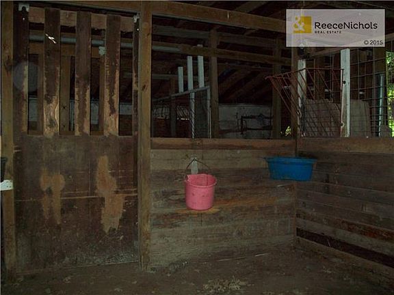 Inside view of the horse barn