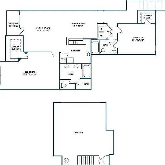 2 Bedroom | 2 Bath | 1381 SF | Attached Garage 2 Bedroom | 2 Bath | 1381 SF | Attached Garage