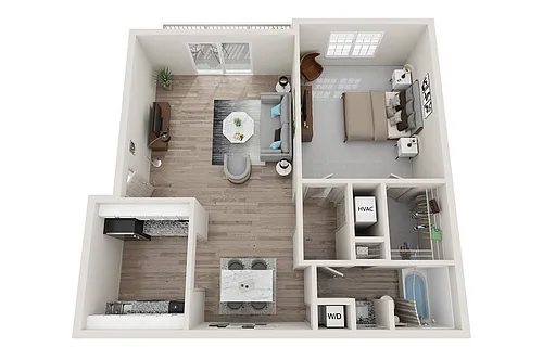 Floor plan 1 Bed 1 Bath