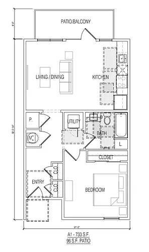 Floor plan 1 Bedroom