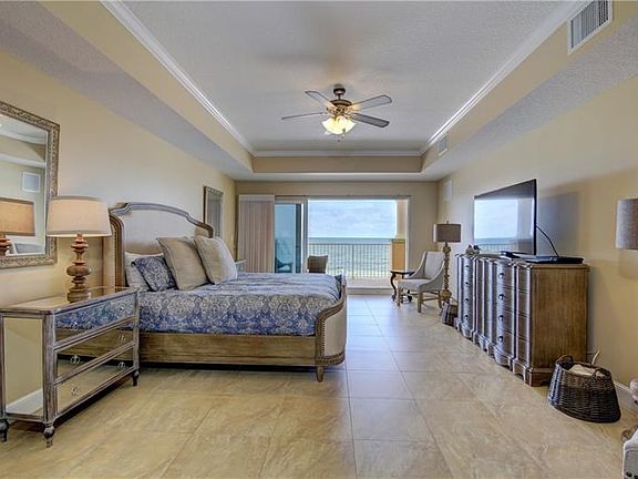 Master Bedroom Suite with direct Gulf Views and Balcony access