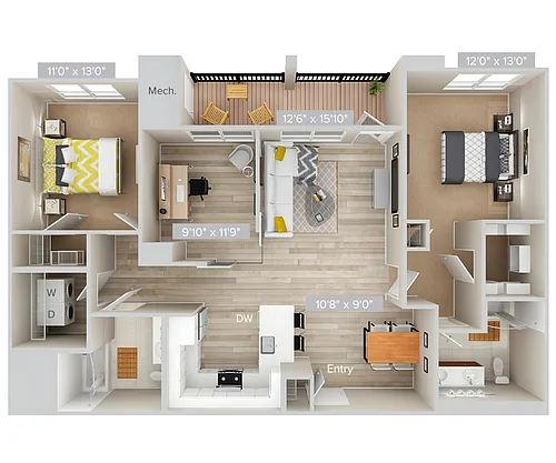 Floor plan B11DPS-1316
