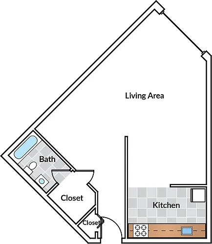 Floor plan Studio - Large
