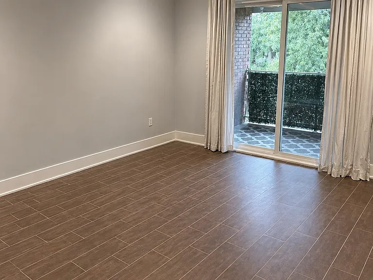 Primary room with built in closet and bathroom
