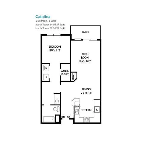 Floor plan North Tower Catalina