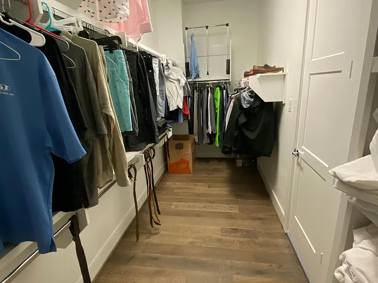 First of two master closets.
