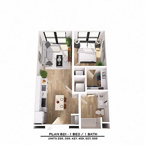 Floor plan B21 1X1