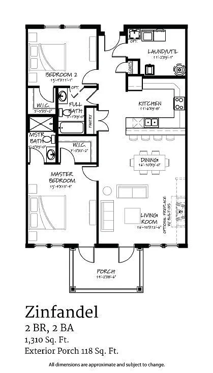Floor plan Zinfandel-Condo2