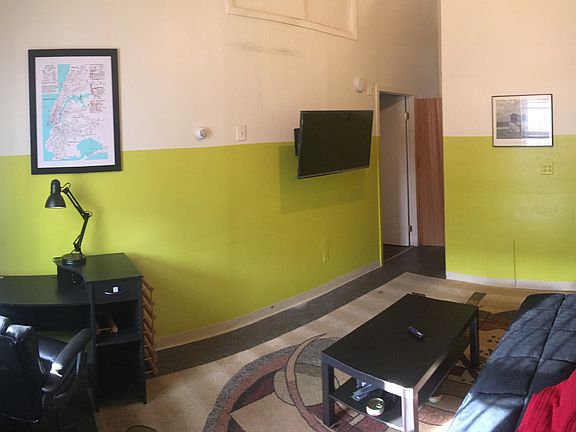 Living room w/Wall-mount TV, Work Area