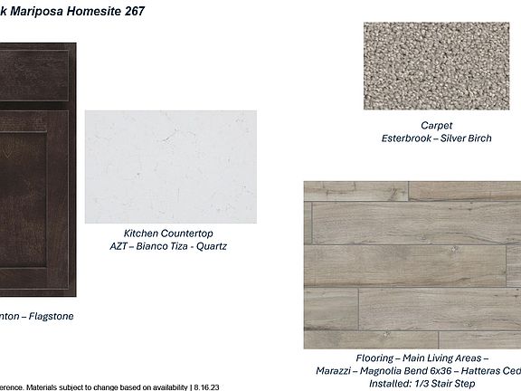 Images are for general reference. Materials subject to change based on availability