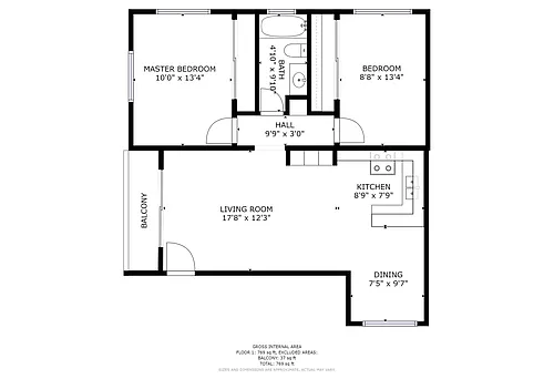 Floor plan Two Bedroom