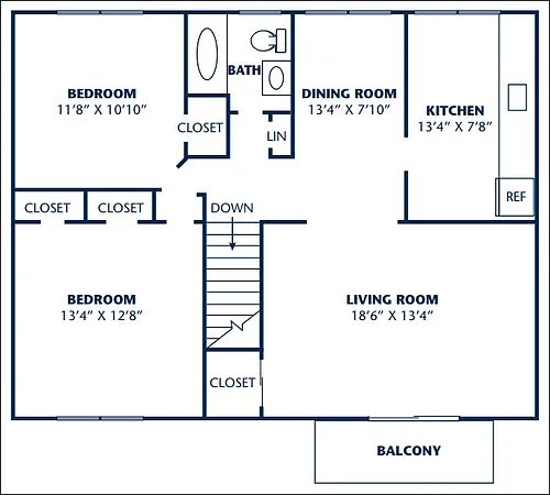 Floor plan 2 Bedroom