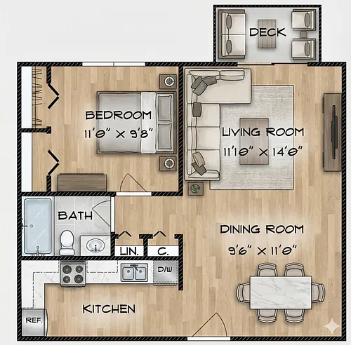 Floor plan 1X1