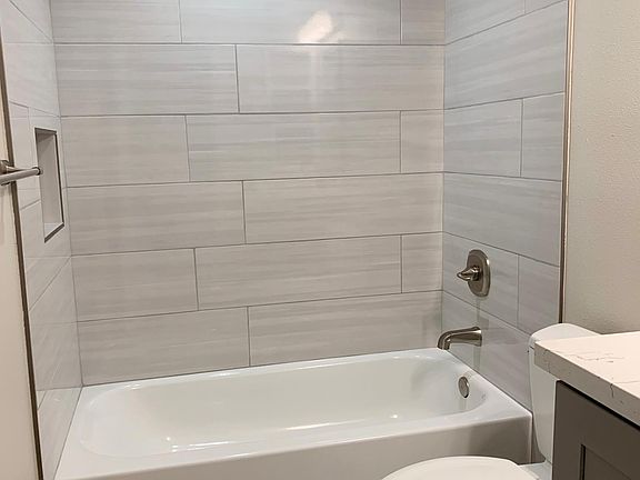 New remodeled bathroom with shower nook