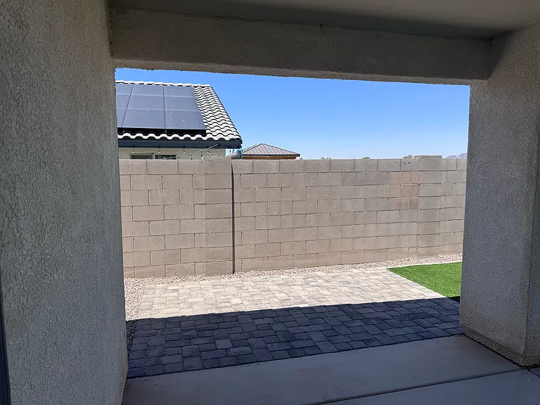 Patio area for cooking.