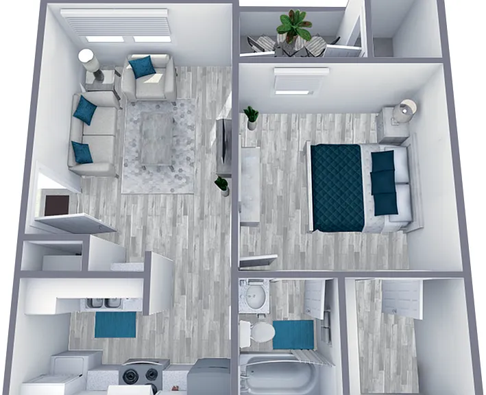 A2 - 1 Bed 1 Bath A2 - 1 Bed 1 Bath