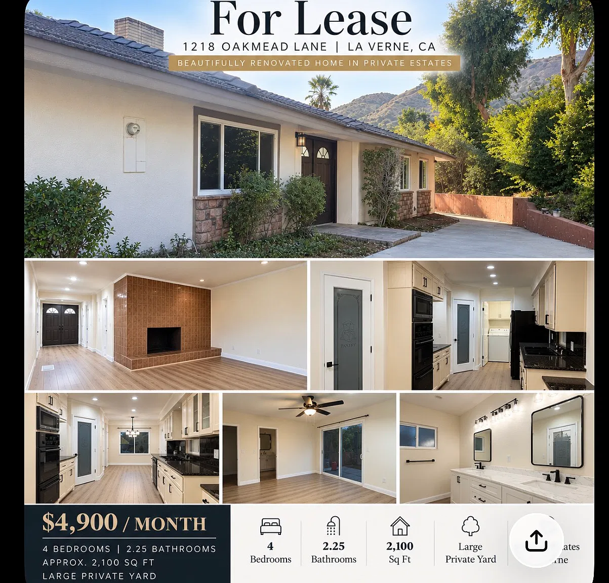 4 bed, 2.5 bath, 2172 sqft, $4,900 — Photo 1