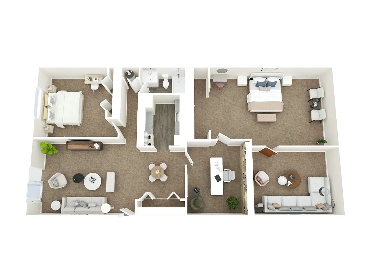 Floor plan 1BR - 1BTH + Storage