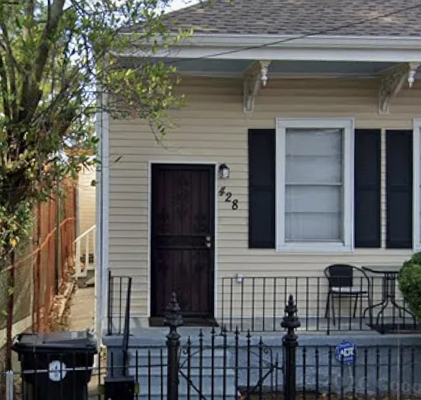 Front view of home. Side entrance is visible here.