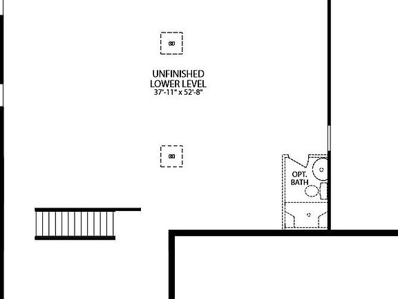 Elevation E - Unfinished Lower Level