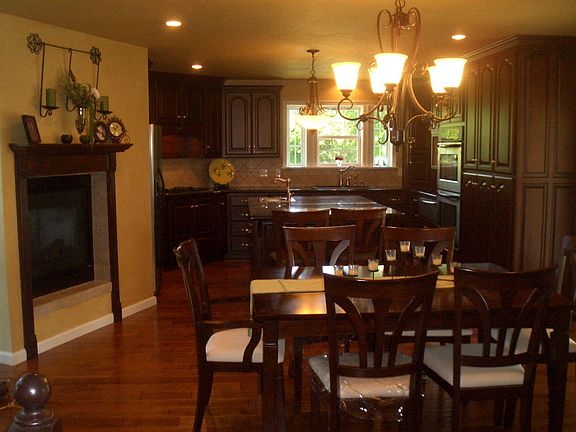 Eating area and kitchen