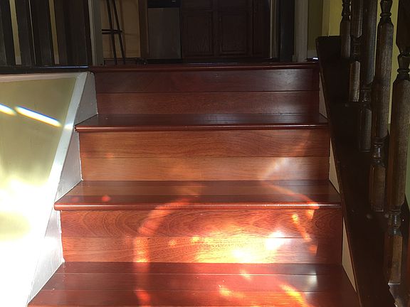 Hardwood on stairs