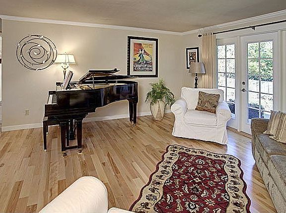 This formal space even has room for a large piano!