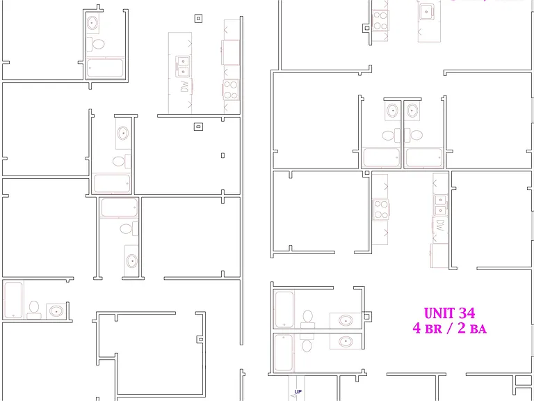 Upstairs level floor plans