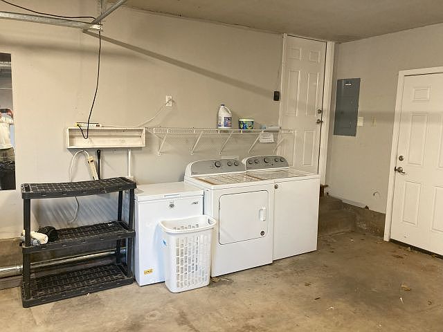 washer dryer in garage