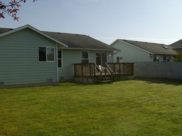 Fully fenced back yard