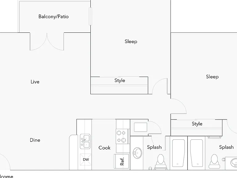 Cambridge | 2-Bedroom Floorplan Cambridge | 2-Bedroom Floorplan