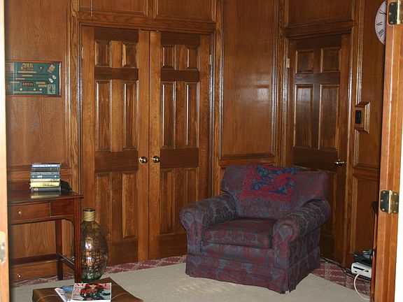 Beautiful wood-paneled study