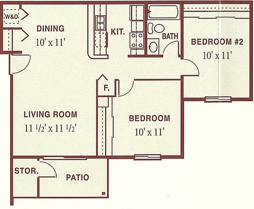 Floor plan 2 Bedroom