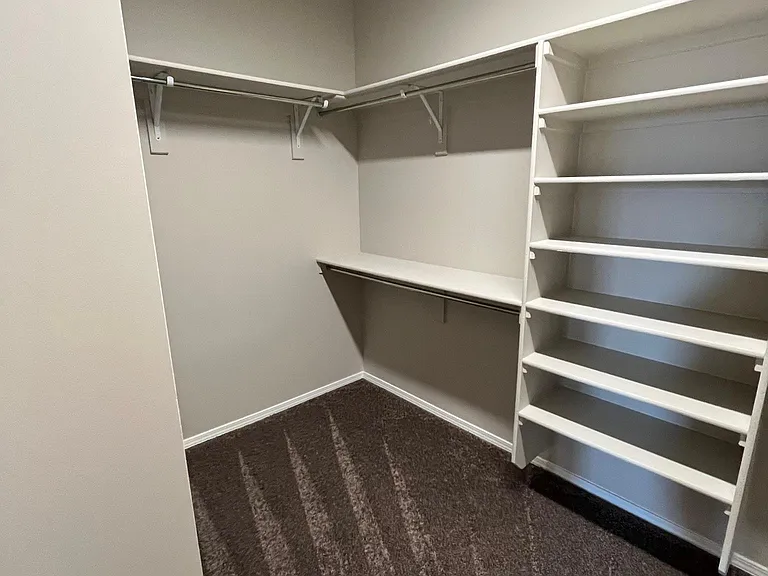 Walk in closet in master