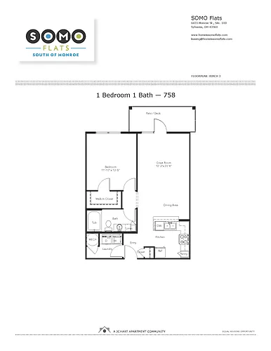 Floor plan Birch 3 1.1 (U3E)