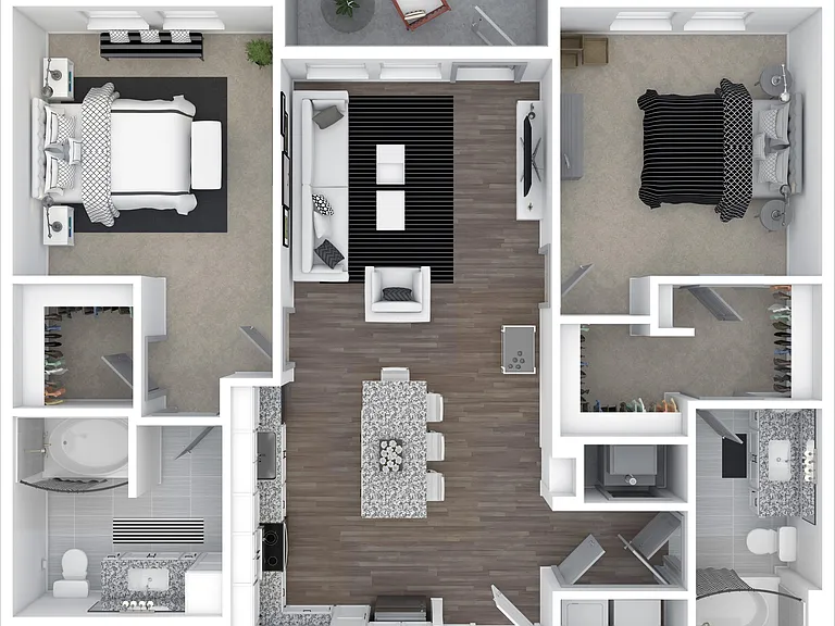 The Jewell, 2/2, 1062 SF with balcony/patio The Jewell, 2/2, 1062 SF with balcony/patio
