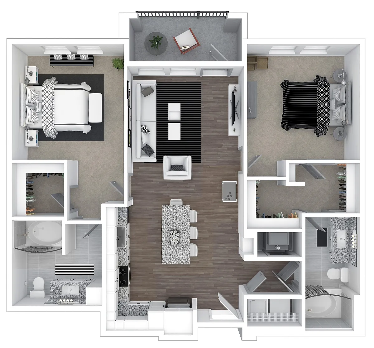 Floor plan B1.3-The Jewell | 1,062 SF