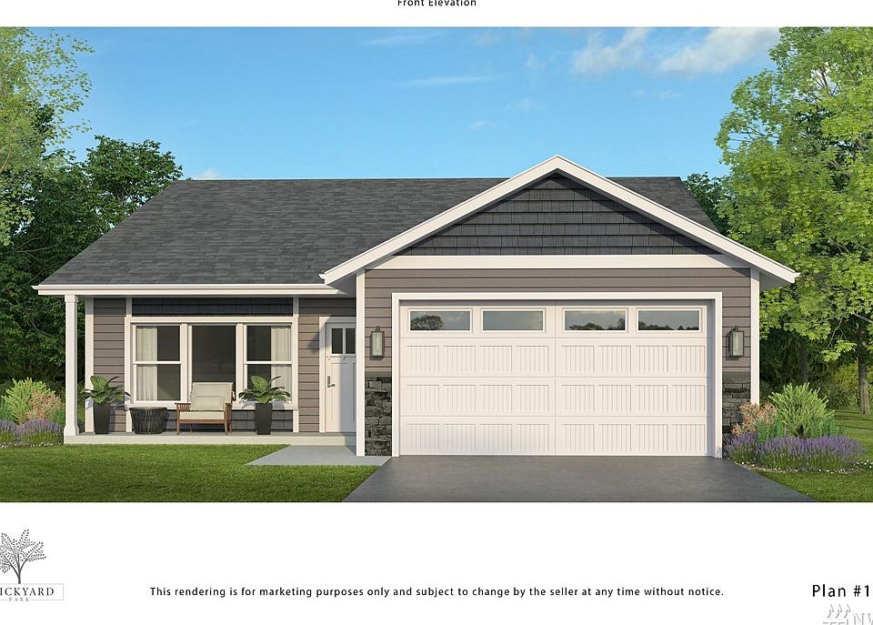 Exterior siding type/style may be different than rendering.