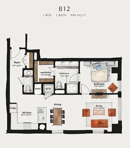 Floor plan B12