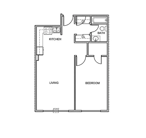 Floor plan One Bedroom