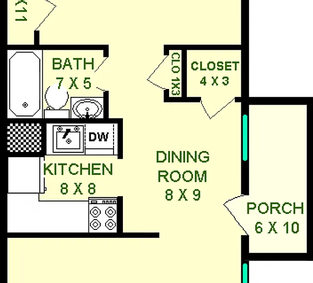 Armstrong One Bedroom Floorplan Armstrong One Bedroom Floorplan