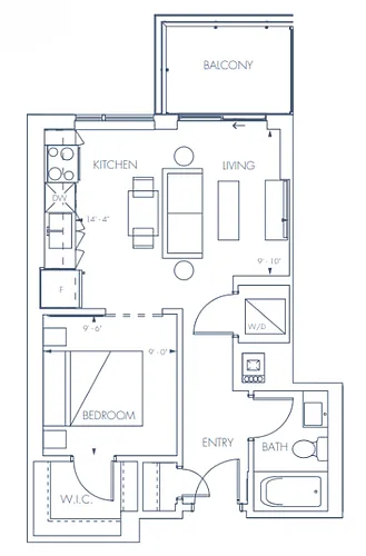 Floor plan One Bedroom