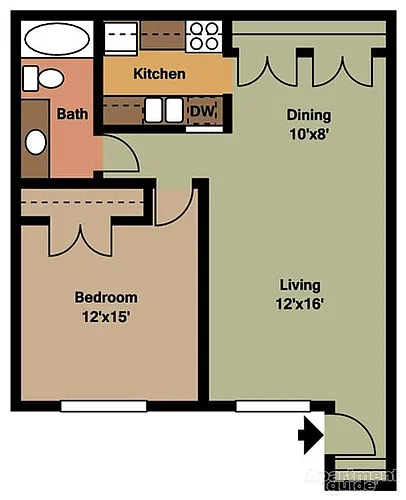 Floor plan One Bedroom