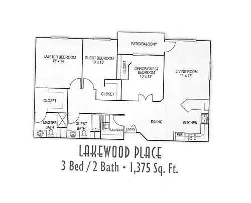 Floor plan 3 Bedroom