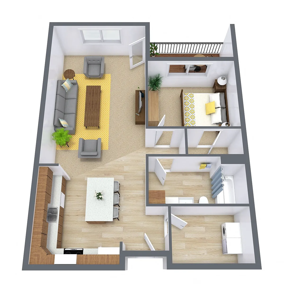 Floor plan One Bedroom 11A