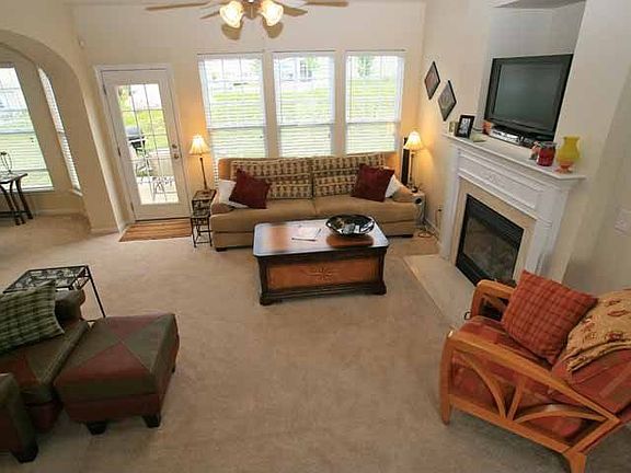 Elevated shot of living area