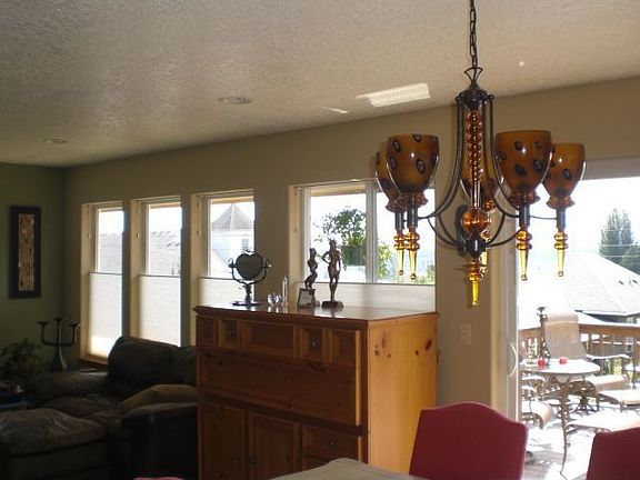 Dining room with view of city