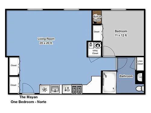 Floor plan The Mayan - Norte