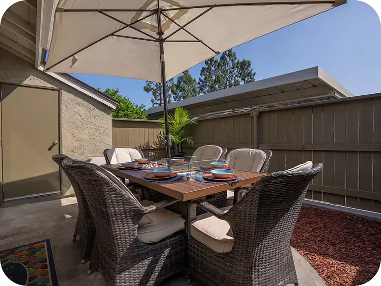 Other view is patio table.
