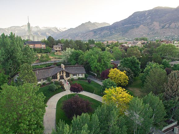 Mt. Timp Temple in backyard